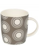 Кружка керамика, 300 мл, Круги коричневые, А608, в ассортименте