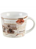 Кружка фарфор, 430 мл, Воронка Кофейный домик, R1730/3756YX