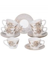 Чайный сервиз фарфор, 12 предметов, на 6 персон, 220 мл, Lefard, Очарование, 264-1165, подарочная упаковка
