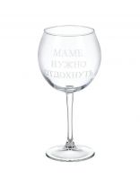 Бокал для вина, 650 мл, стекло, Декостек, Винчик, с надписями, в ассортименте, 306-Г