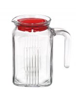 Кувшин стекло, 0.6 л, с крышкой, Pasabahce, Фриго, 80122SLBR, красный