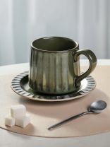 Чайная пара керамика, 2 предмета, на 1 персону, 300 мл, Стоун, блюдце 15х2 см, B060324