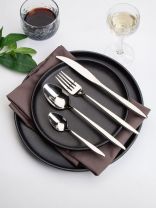 Набор столовых приборов металл, 24 предмета, глянец, B020146