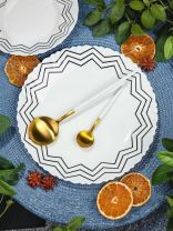 Тарелка обеденная, стеклокерамика, 24 см, круглая, Вэнсдей, Daniks, BY23LHP95