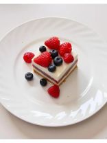 Тарелка десертная, стеклокерамика, 15 см, круглая, Кристалл, Daniks, BY23HP60