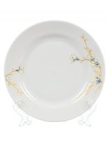 Тарелка десертная, фарфор, 17.5 см, круглая, Гладкий край Магнолия, Дулевский фарфор, 117402