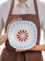 Тарелка десертная, стеклокерамика, 19 см, квадратная, Кассиопея, Daniks