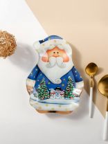 Блюдо стекло, фигурное, 14.2х19.1 см, Дед Мороз, Daniks