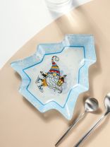 Блюдо стекло, 16.5х20 см, в форме елки, Гномик, Daniks