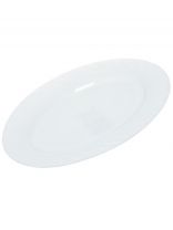 Блюдо стеклокерамика, овальное, 30 см, белое, Кристалл, Daniks