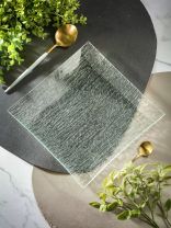 Блюдо стекло, квадратное, 25х25 см, Лед полосы, Y4-8743