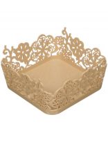 Сухарница пластик, 16.2х16.2 см, Альтернатива, Соната, М6035, бежевая