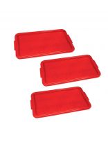 Поднос пластик, 59х32х3 см, прямоугольный, в ассортименте, Полимербыт, С120