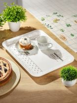 Поднос пластик, 43х32,5 см, прямоугольный, с ручками, Весенним утром, Y4-7873