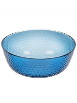 Салатник стекло, круглый, 23х9 см, Идиллия Лондон Топаз, Luminarc, Q1316, синий