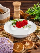 Салатник керамика, круглый, 20х5.5 см, 0.9 л, Алая роза, Daniks, 19-291#