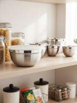 Салатник сталь, круглый, 3 шт, 14, 16, 18 см, 0.8, 1.2, 1.5 л, с крышкой, Satoshi, 812-080