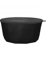 Салатник пластик, круглый, 18.2х8 см, 1.7 л, с крышкой, Black, Plast team, PT171310621