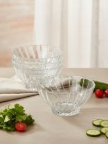 Салатник стекло, круглый, 4 шт, 13.8х6.7 см, 0.455 л, Букет, Pasabahce, 530024B