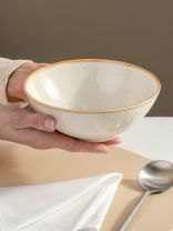 Салатник фарфор, 17 см, 0.6 л, Теплый песок, Daniks, 15СЛ17006