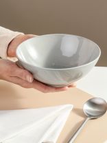 Салатник фарфор, 17 см, 0.6 л, Серый туман, Daniks, 15СЛ17004