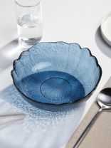 Салатник стекло, круглый, 21х7 см, 0.935 л, Ночное небо, Декостек, 5819/1-Н7