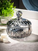 Сахарница 290 мл, стекло, 10.7х10.7 см, графит, Лотос, Y4-5379