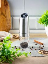 Электрическая мельница нержавеющая сталь, стекло, 20.5 см, для специй, серебристая, Y4-6196