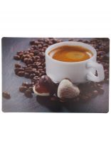 Салфетка для стола пластик, 40х28 см, прямоугольная, Кофе, Y4-9148