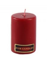 Свеча декоративная, 6х4 см, цилиндр, бордо, Evis, 13 8191 03 00