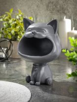 Фигурка гипс, Горошинка, 17.5х17.5х24.5 см, конфетница, темно-серая, 10 1390 0004