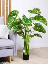 Дерево искусственное декоративное Монстера, в кашпо, 136 см, Y4-3406