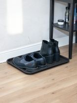 Подставка для обуви 37х48х2.5 см, прямоугольная, пластик, графит, однотонная, Idea, М 2281