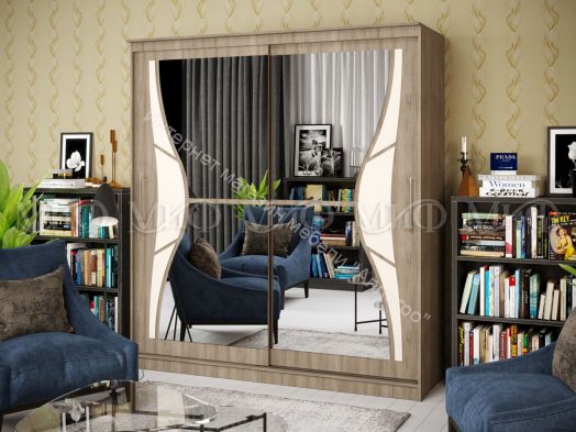 Шкаф-купе Элегант №1 2,0 м Ясень шимо тёмный