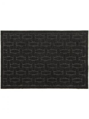 Коврик грязезащитный влаговпитывающий, 40х60 см, прямоугольный, ПВХ, черный, Diamant, 93655