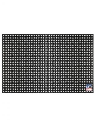 Коврик грязезащитный придверный, 100х150х1.6 см, прямоугольный, резина, сквозные отверстия