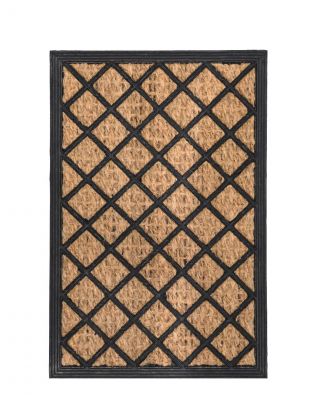 Коврик придверный, 40х60 см, прямоугольный, кокосовое волокно, узор, Фигурный, 93724