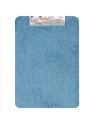 Коврик для ванной, 0.58х0.88 м, полиэстер, голубой, Лама, Y3-782