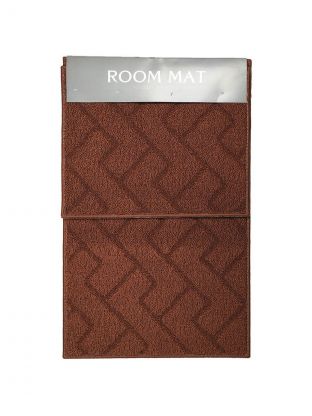 Набор ковриков для ванной и туалета, антискользящий, 2 шт, 0.5х0.8, 0.39х0.48 м, полиэстер, темно-коричневый, A090032