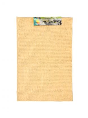 Коврик для ванной, антискользящий, 0.6х0.9 м, полиэстер, молочный, Макарон, AI-2303002