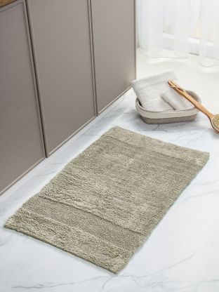 Коврик для ванной, 0.5х0.8 м, хлопок, серая полоса, Silvano, Лиона