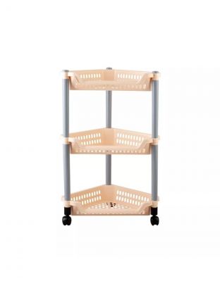 Полка универсальная, пластик, 3 секции, 38х30х58 см, угловая, в ассортименте, Полимербыт, С087