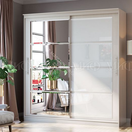 Шкаф-купе Элегант №7 2,0 м Сандал светлый