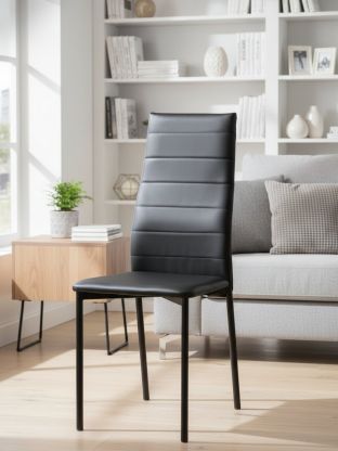 Стул 400х360х460 мм, черный на черном матовом, сиденье квадратное, на металлических ножках, Джокер NEO