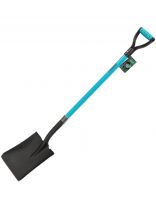 Лопата совковая, 210х290 мм, черенок фибергласс, с рукояткой, Grandy, 402508
