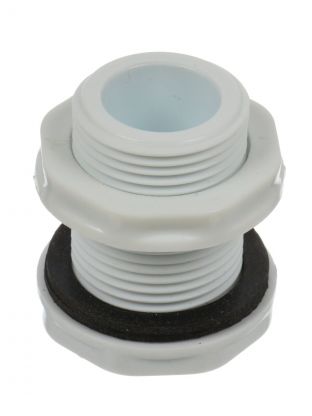 Врезка в емкость 1'', пластик, переходник, СантехКреп, 4.5.2.14.