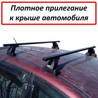 Багажник на крышу Suzuki Vitara 2015-..., без рейлингов, Lux, прямоугольные стальные дуги