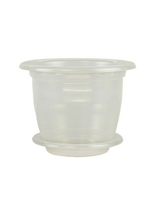 Горшок для цветов пластик, 2 л, 19х15 см, для орхидей, прозрачный, Альтернатива, М1605