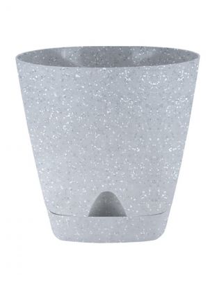 Горшок для цветов пластик, 1.35 л, 14 см, универсальный, светлый камень, InGreen, Amsterdam, IG629910025