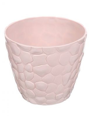 Горшок для цветов пластик, 2.6 л, 18х15.5 см, чайная роза, Idea, Камни, М 3173